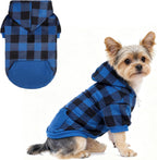 KOOLTAIL Plaid Dog Hoodie Pet Clothes Sweater with Hat and Pocket for Small Medium Large Size Dogs, Soft Winter Warm Dog Cold Weather Coat, Fleece Fall Dog Hooded Sweatshirt for Puppy Cats, Red S - Image 10