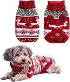 Vehomy christmas puppy sweater size extra small worn by a kitten