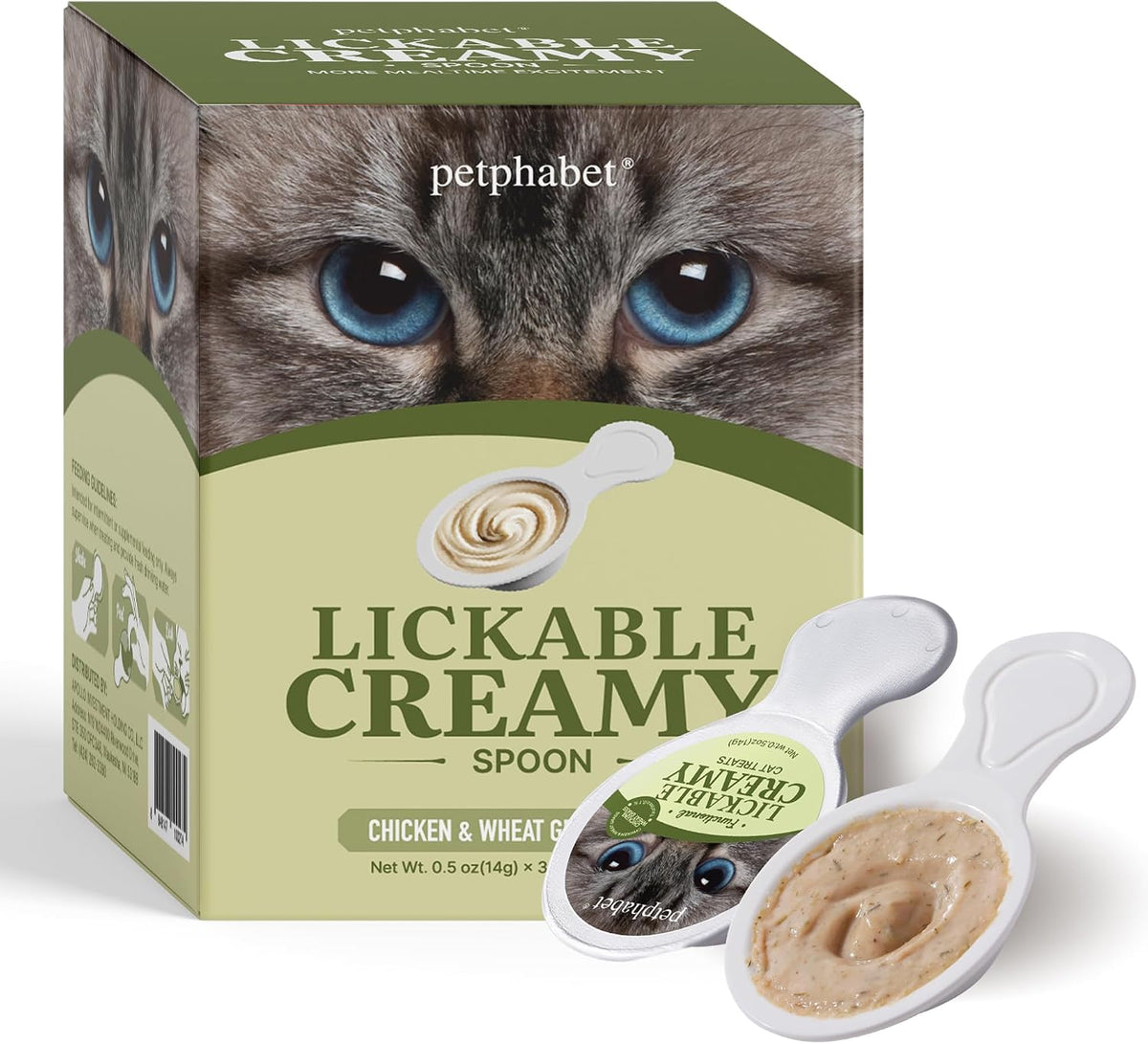 PETPHABET Lickable Cat Treats Spoon, 36 Count Creamy Puree Kitten Treats Variety Pack, Functional Wet Paste Cat Snacks for Skin & Coat Support, Hairball Relief, Urinary Health, Grain-Free Kitty Treat - Image 10