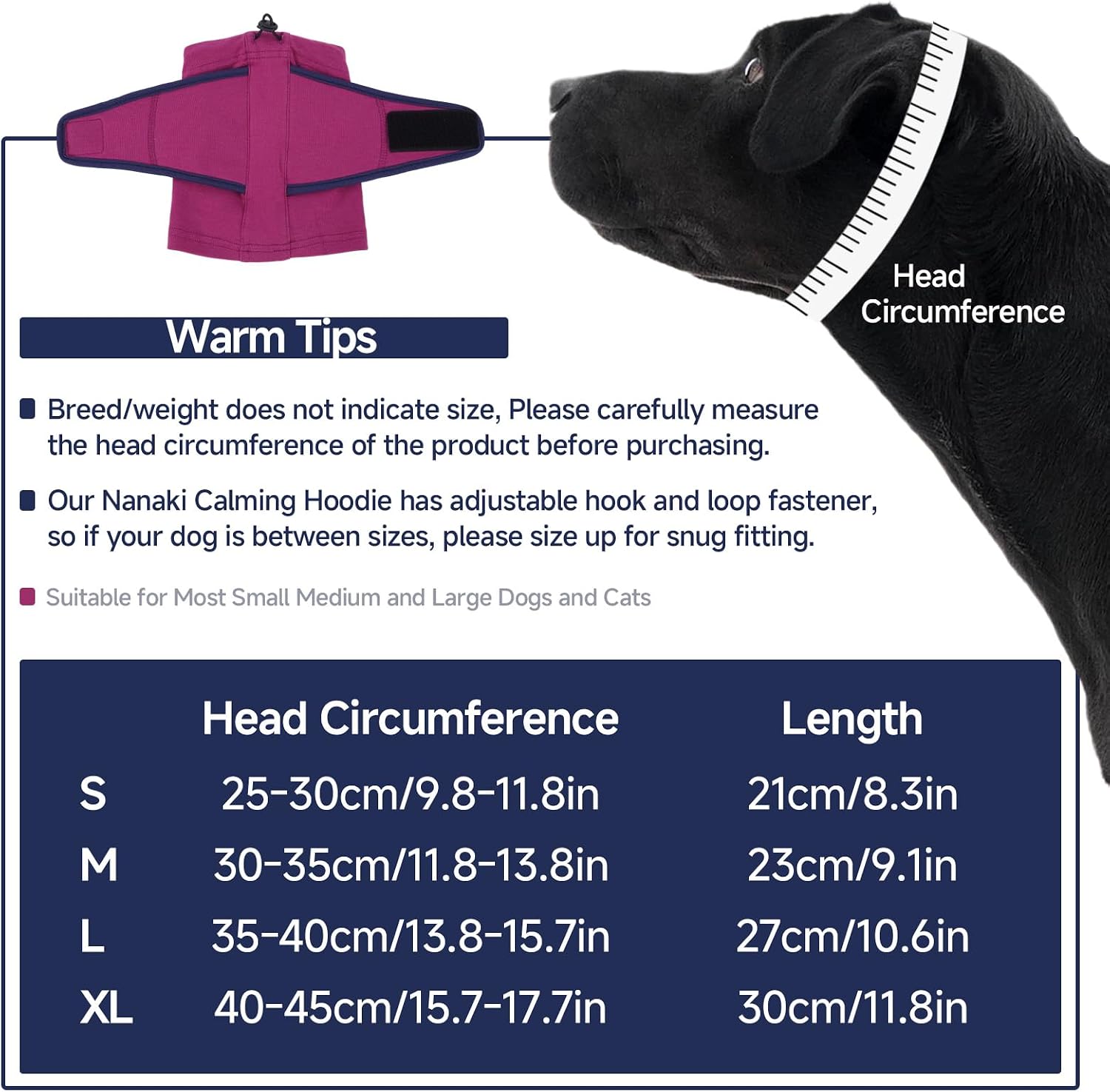Nanaki soft ear cover wrap showing the adjustable drawstring mechanism for secure pet fit.
