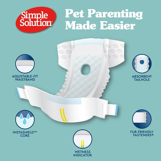 Simple Solution dog diapers large size wetness indicator feature