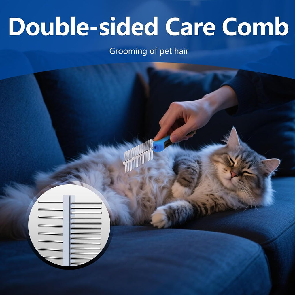 Dual-sided grooming tool showing both sides