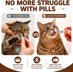 Feline internal parasite medicine liquid showing praziquantel and pyrantel pamoate active ingredients.