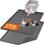 Pawtners large cat litter mat front view premium floor protector