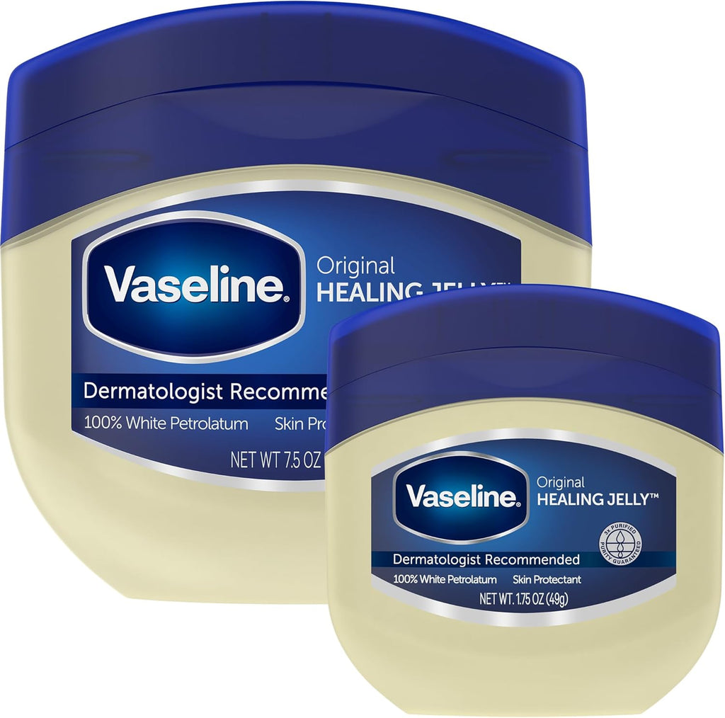 Vaseline Original Petroleum Jelly Variety Pack front view showing both imported skin protectant jars