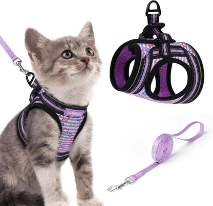 rabbitgoo Cat Harness and Leash, Step-in Escape Proof Kitten Harness Set, Soft Comfortable Cat Vest, Easy to Wear and Adjust, Reflective for Safe Outdoor Walking, Purple, Small - Image 13