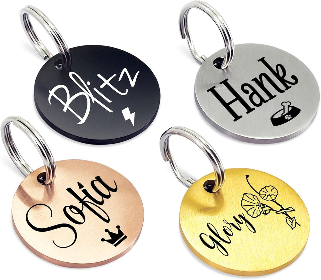 Ultra Joys Personalized Dog Tags for Pets - Durable Stainless Steel Customizable Dog Cat ID Tags - Dog Tags for Safety Optional Engraved on Both Sides -Bone Shape Dog Tag Large Size, Black - Image 11