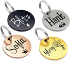Ultra Joys Personalized Dog Tags for Pets - Durable Stainless Steel Customizable Dog Cat ID Tags - Dog Tags for Safety Optional Engraved on Both Sides -Bone Shape Dog Tag Large Size, Black - Image 11