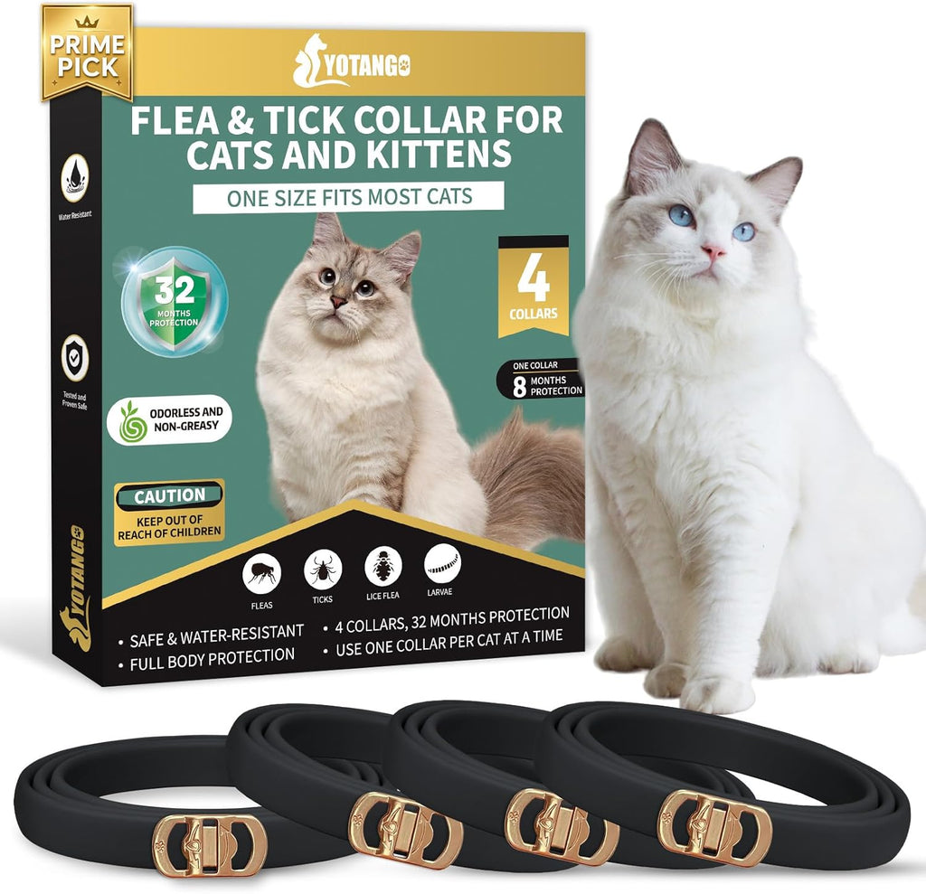 Yotango 4 pack flea collar for cats front view