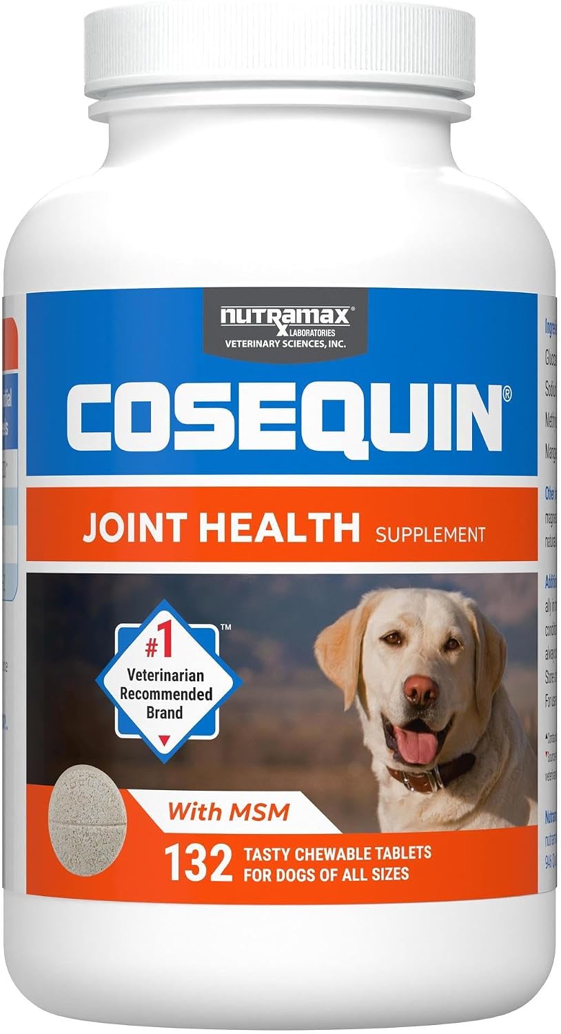 Nutramax Cosequin for Dogs Joint Health Supplement, Contains Glucosamine for Dogs, Plus Chondroitin and MSM, Supports Healthy Joints, For All Breeds and Sizes, Chewable Tablets, 132 Count - Image 12