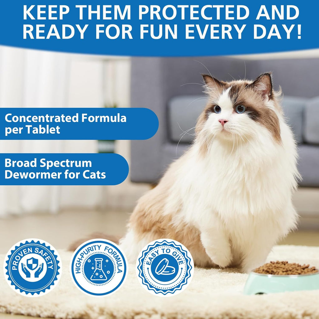 BiKontrun feline deworming tablets pack of fifty for parasite control