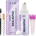 Lzm Lash Shampoo Kit front view packaging and bottle