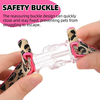 Three piece dog walking set with leash collar and harness