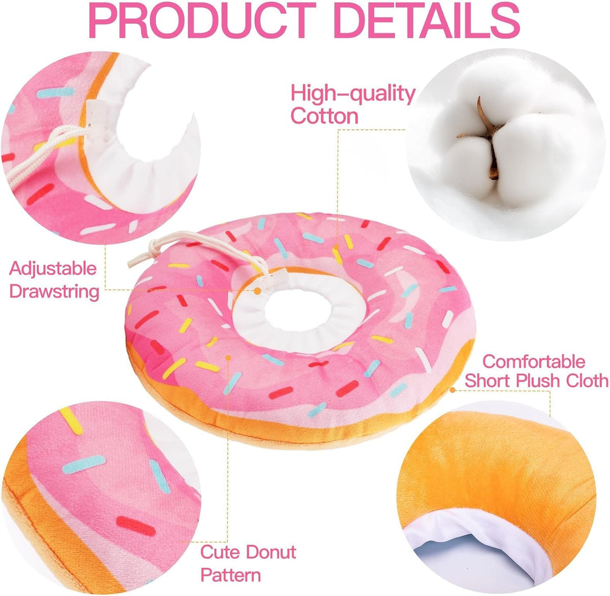 Small cat sleeping comfortably using the WONONE donut cone as a pillow