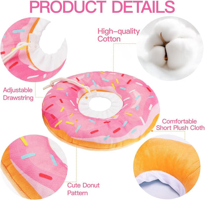 Small cat sleeping comfortably using the WONONE donut cone as a pillow