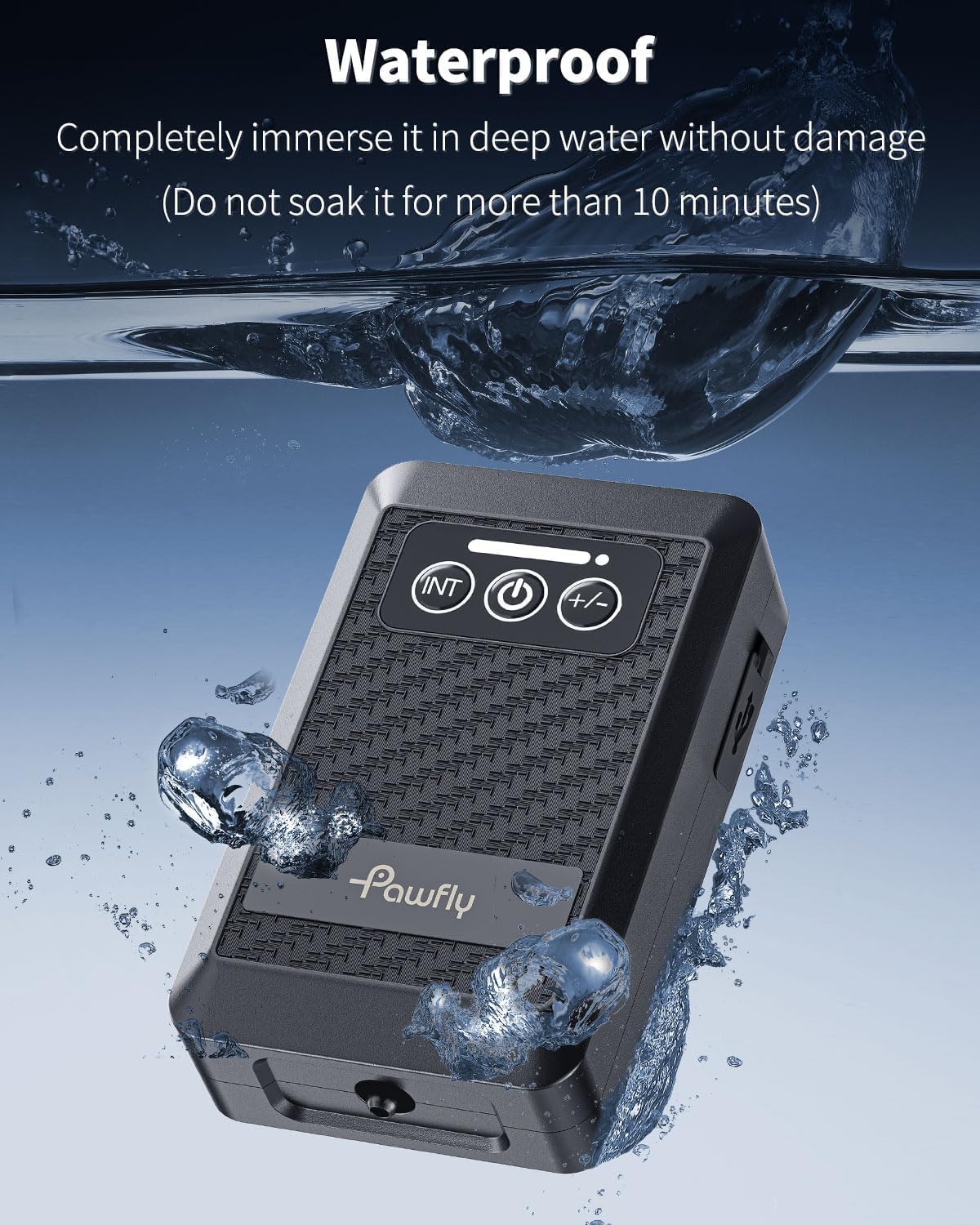 Pawfly live bait aerator showing digital control panel