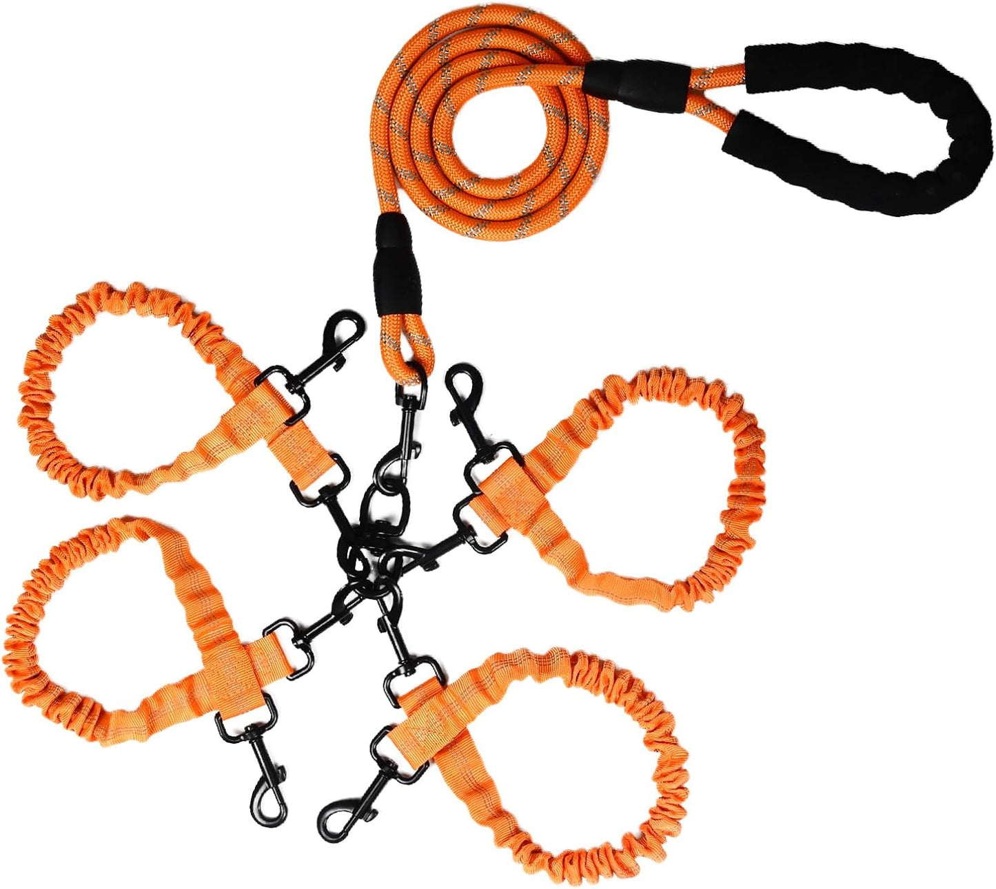 Y-ANNJYA four way dog leash front view premium tangle free pet splitter