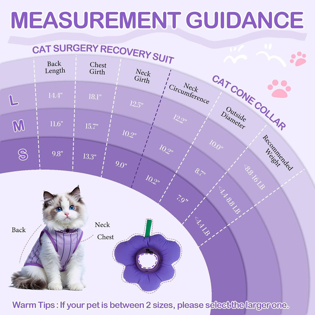 Back view of cat recovery suit showing litter box access