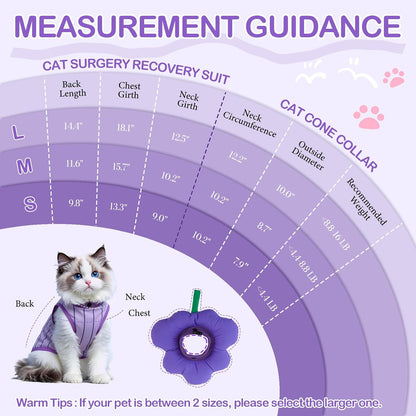 Back view of cat recovery suit showing litter box access