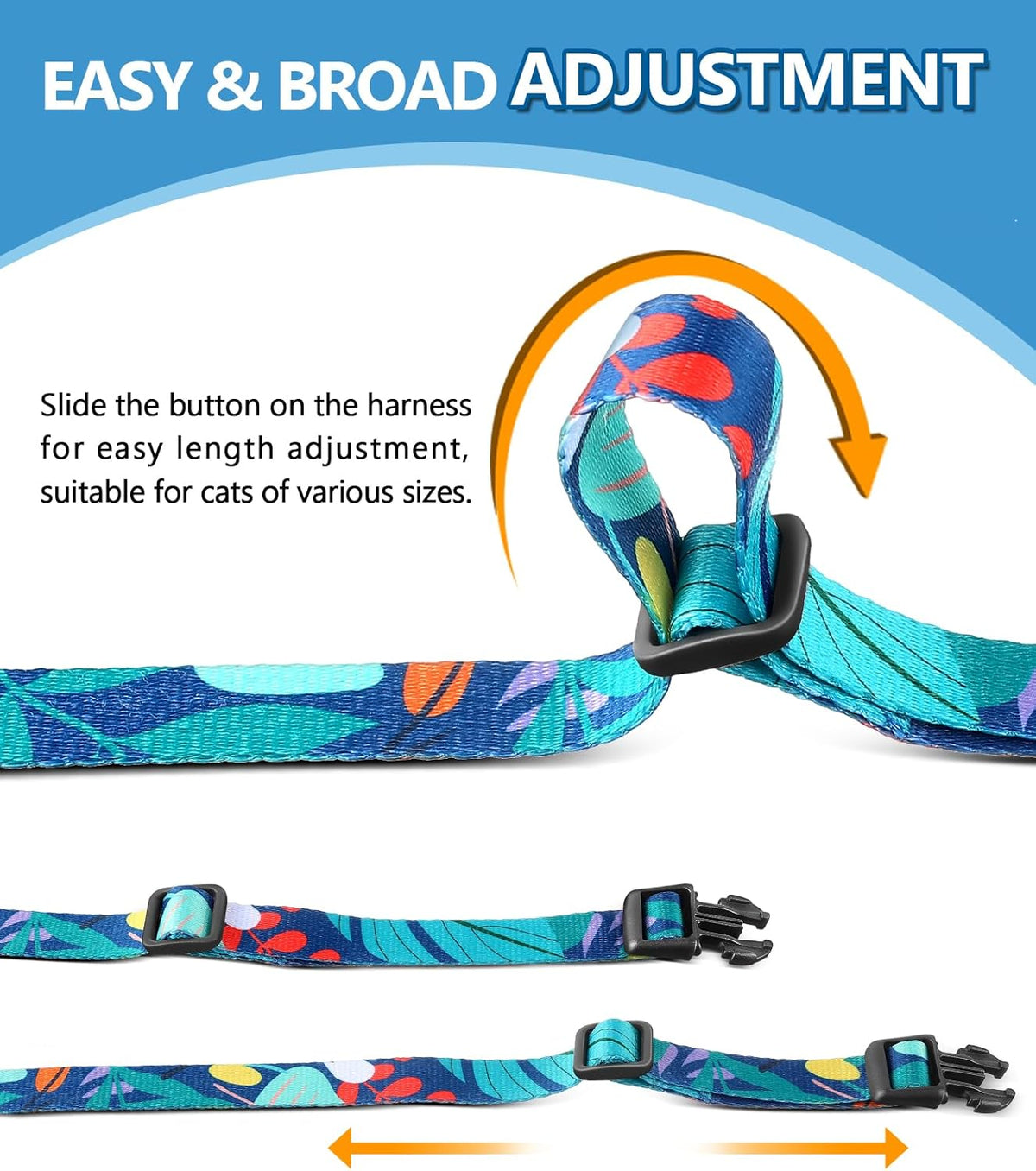 Halypet authentic imported USA cat harness showing quick release buckle
