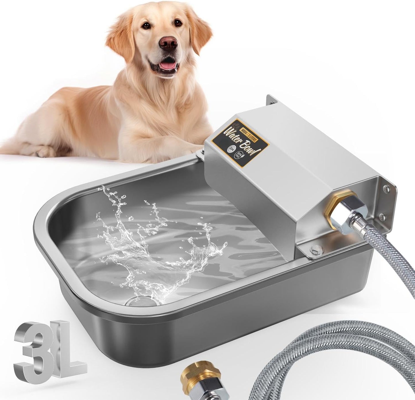 PETHIND automatic water dispenser for dogs front view outdoor installation