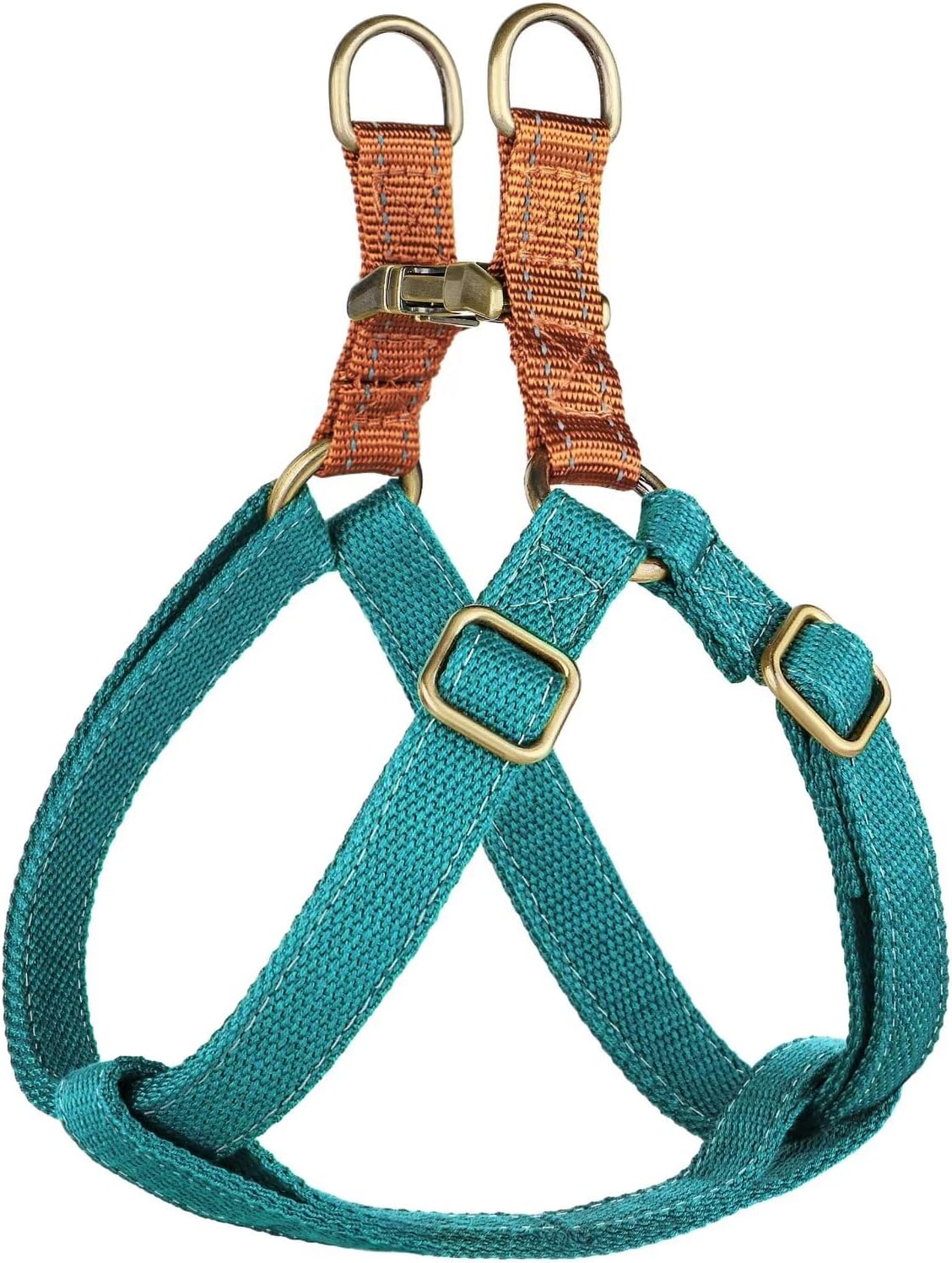 Didog Step in Dog Harness with Metal Buckles, Freedom Nylon Dog Halter Vests for Small Dogs Easy Walking Training(S:Chest 13-22", Green) - Image 10