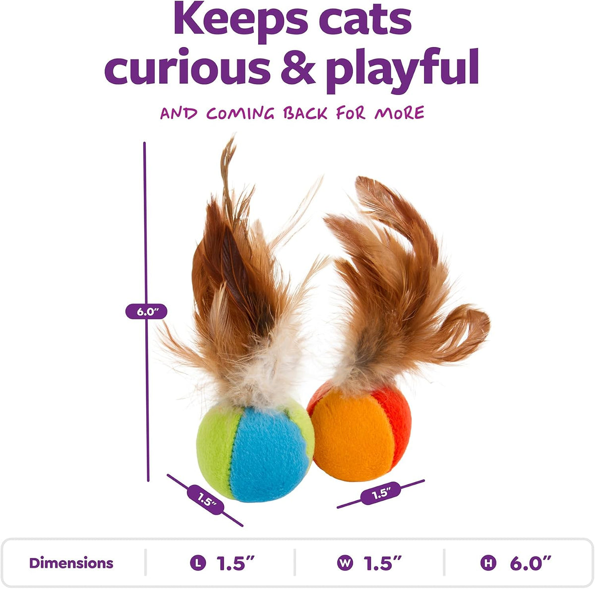SmartyKat catnip cat toys showing feather details