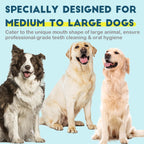 White flat head dog toothbrush for large breeds