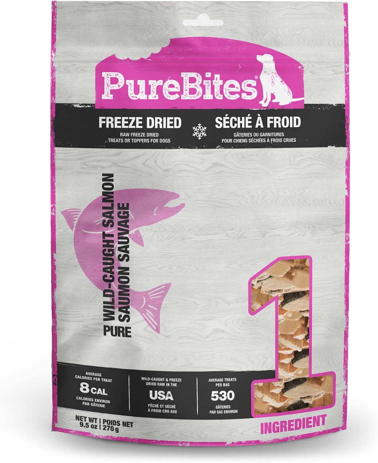 PureBites Salmon Freeze Dried Dog Treats, 1 Ingredient, Made in USA, 2.47oz - Image 10