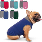 Cyeollo fleece dog sweater pack front view showing navy and grey pullover jackets