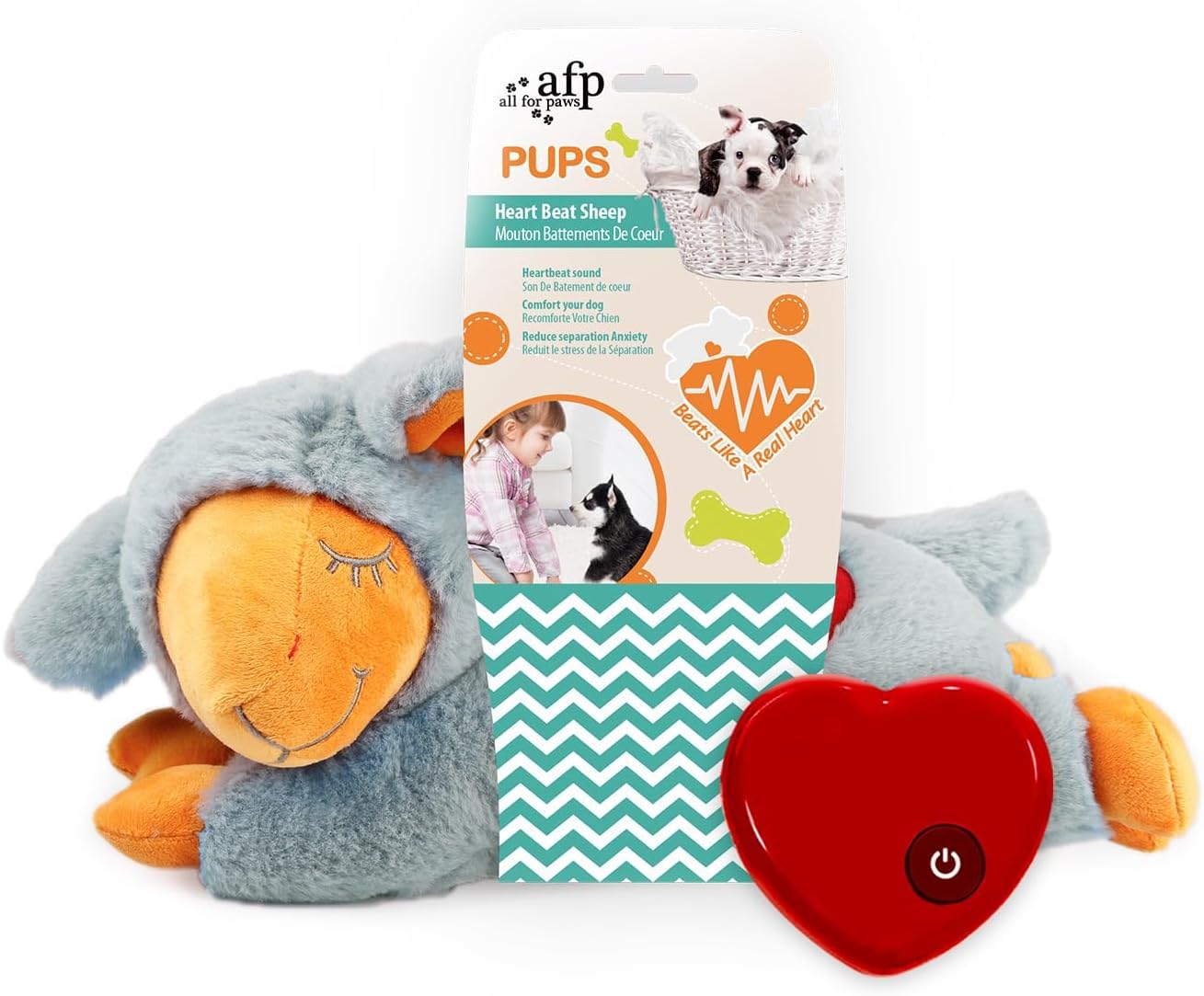 ALL FOR PAWS Heartbeat Dog Toy for Puppy - Dog Anxiety Relief & Behavioral Training | Puppy Heartbeat Stuffed Animal Plush Toy | Perfect for Dog Sleep Aid - Image 9