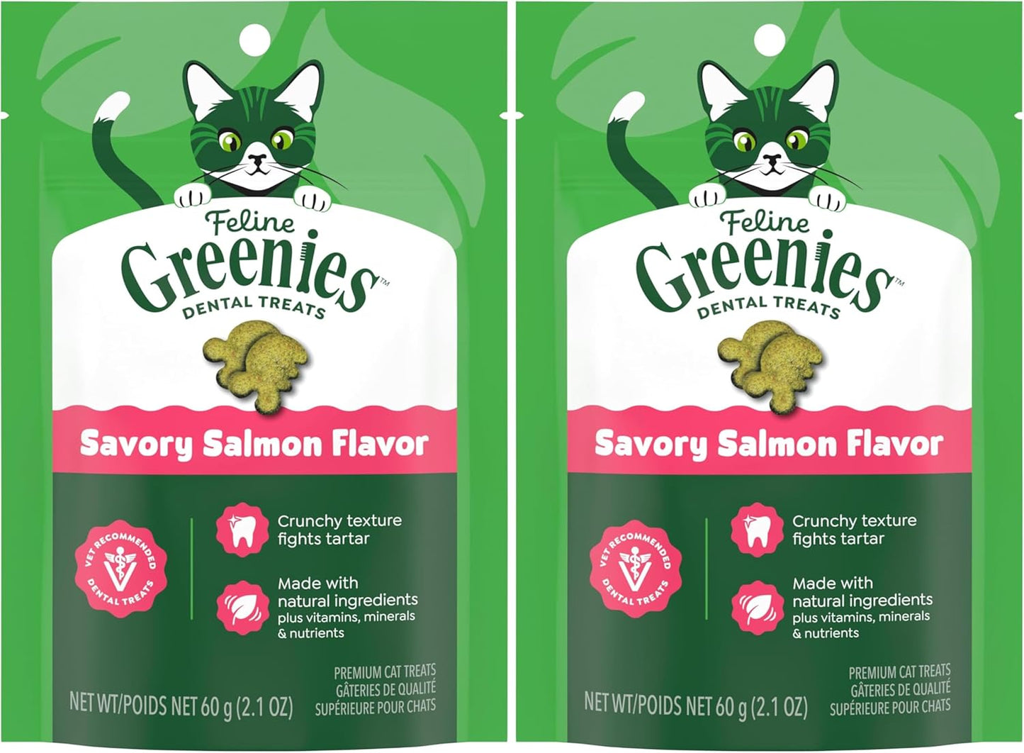 Greenies Cat Treats, Feline Veterinarian-Recommended Adult Natural Dental Cat Treats, Savory Salmon Flavor, 4.6 oz. Pouch - Image 13