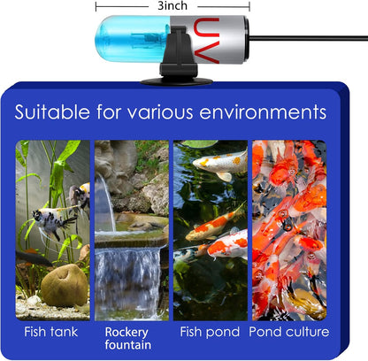 Packaging and components of Jahea UV aquarium cleaner