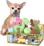 Kaiferty Indestructible Dog Toy basket, Medium Toy Box for Dogs,Pet Toy Bin Dog Metal Basket for Toys, Toy Storage Organizer, Toy Box for Living Room Area (Black) - Image 11