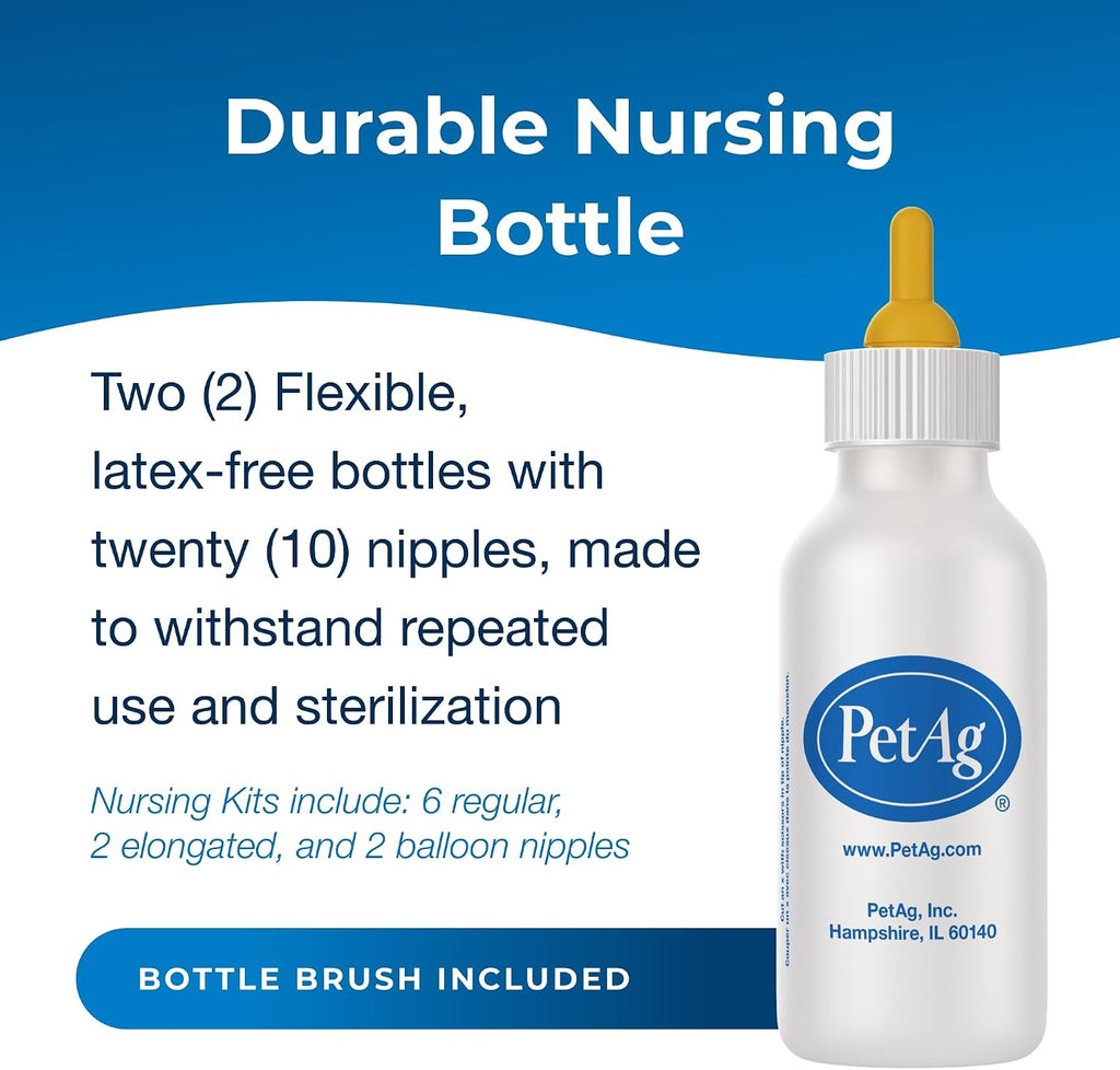 PetAg Nursing Kit close-up of varied silicone replacement nipples