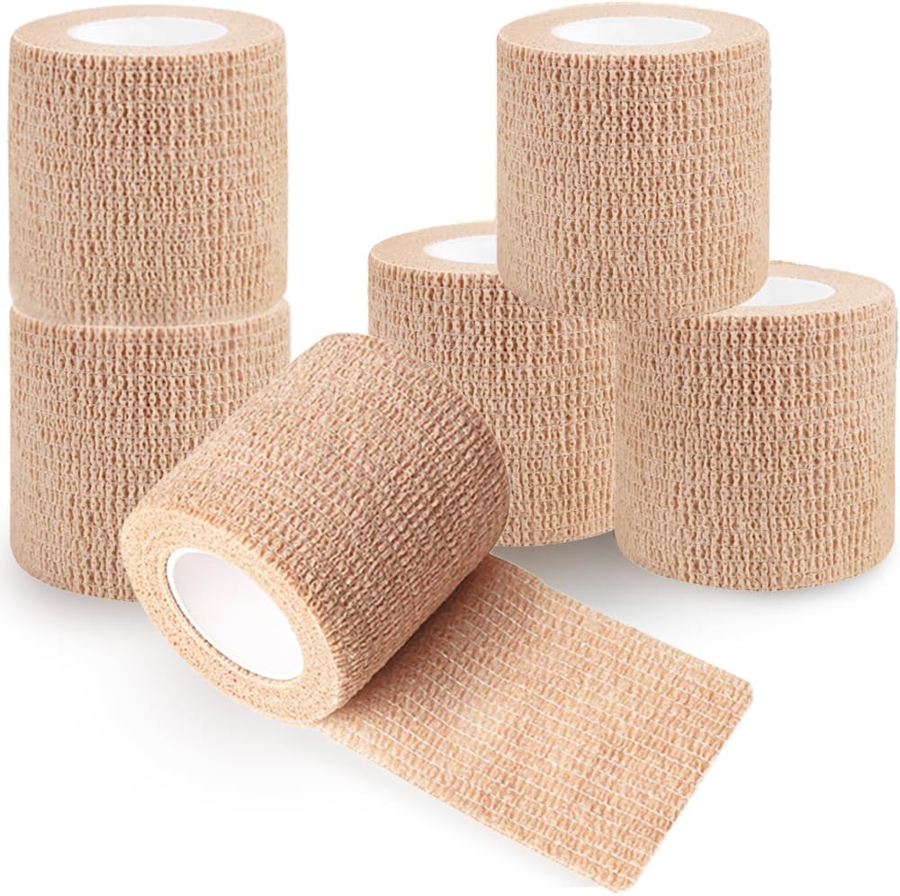 Easy application of self-sticking bandage wrap