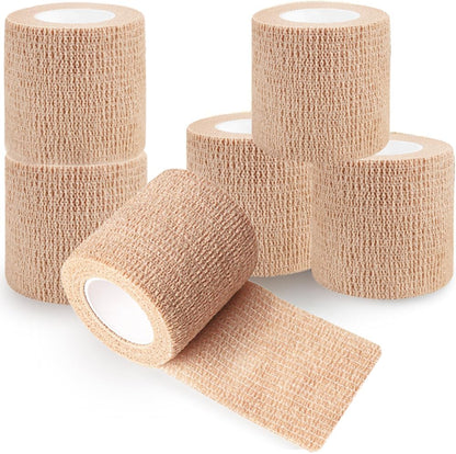 Easy application of self-sticking bandage wrap