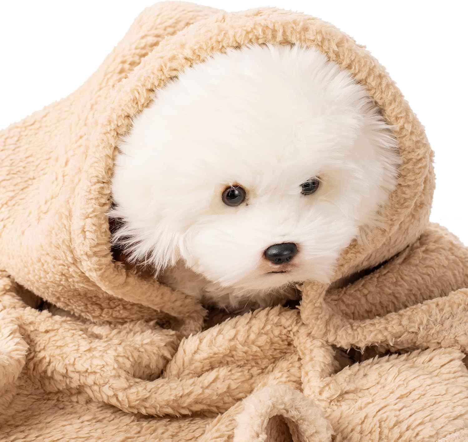 Washable premium fleece pet bedding material texture detail.