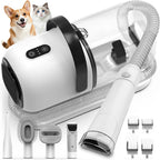 FIXR pet grooming vacuum kit front view with main vacuum unit and dust cup