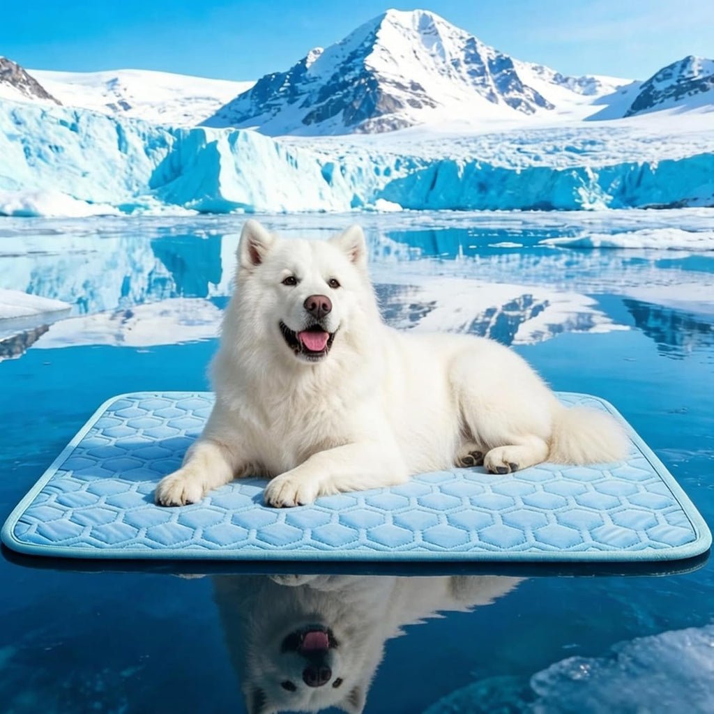 Small and large pets using Sisrol cooling mat