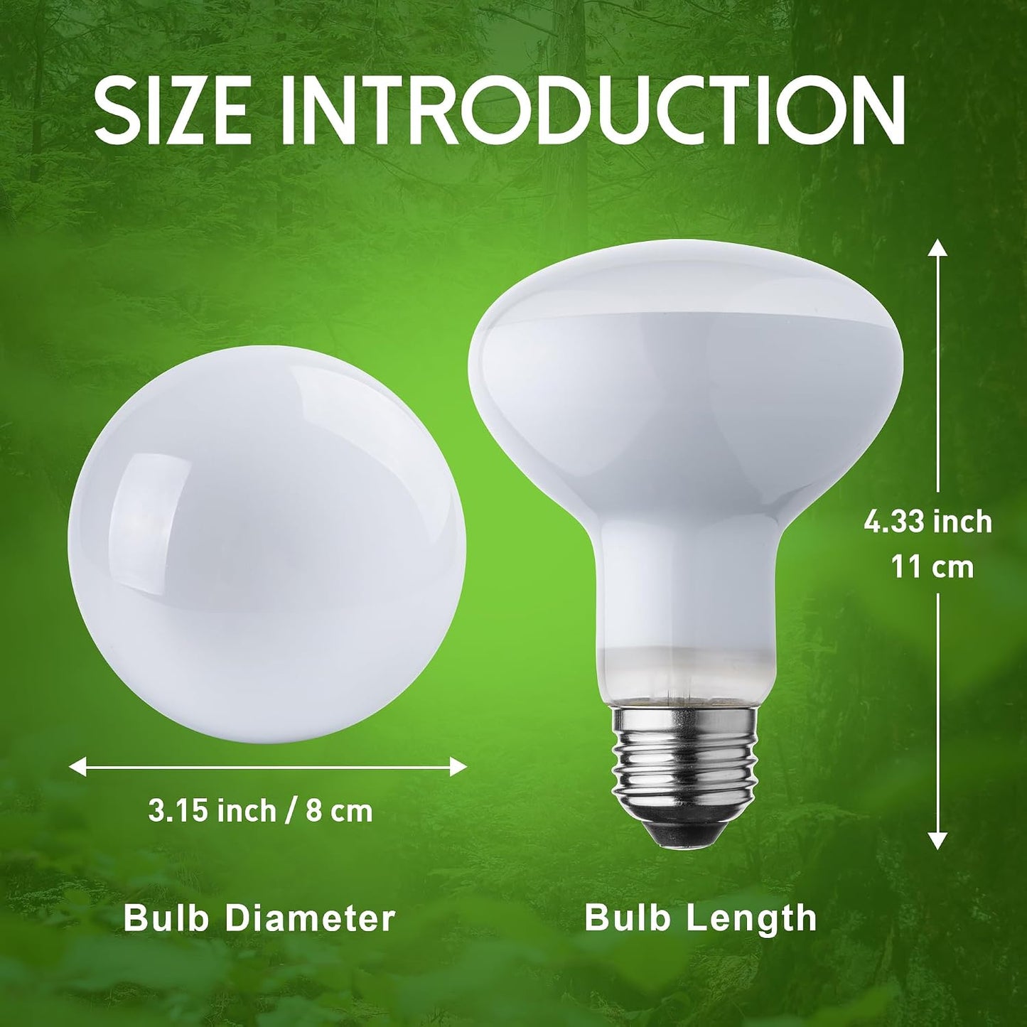 Jugbuy reptile basking spotlight two pack packaging showing the daylight heating bulbs.