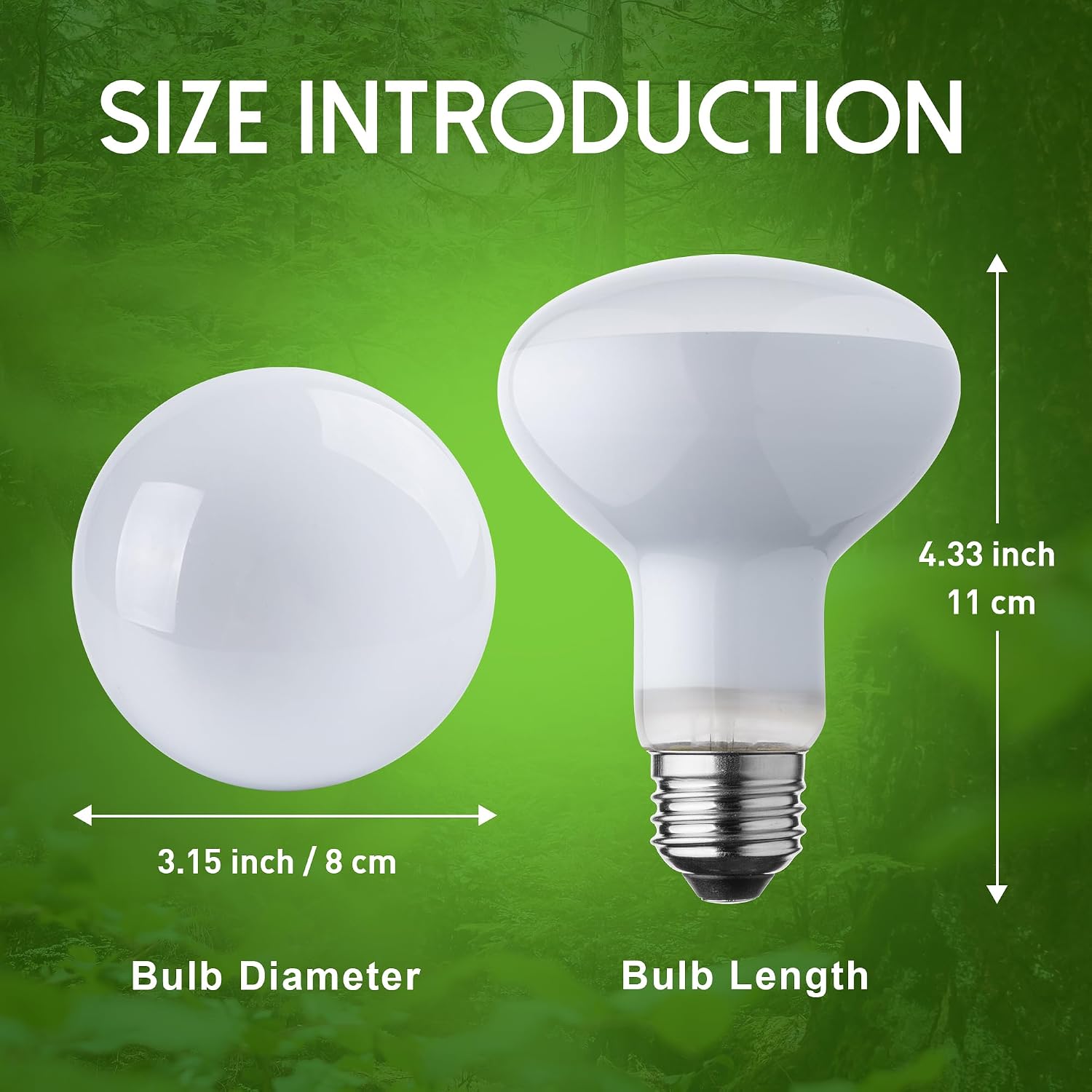 Jugbuy reptile basking spotlight two pack packaging showing the daylight heating bulbs.