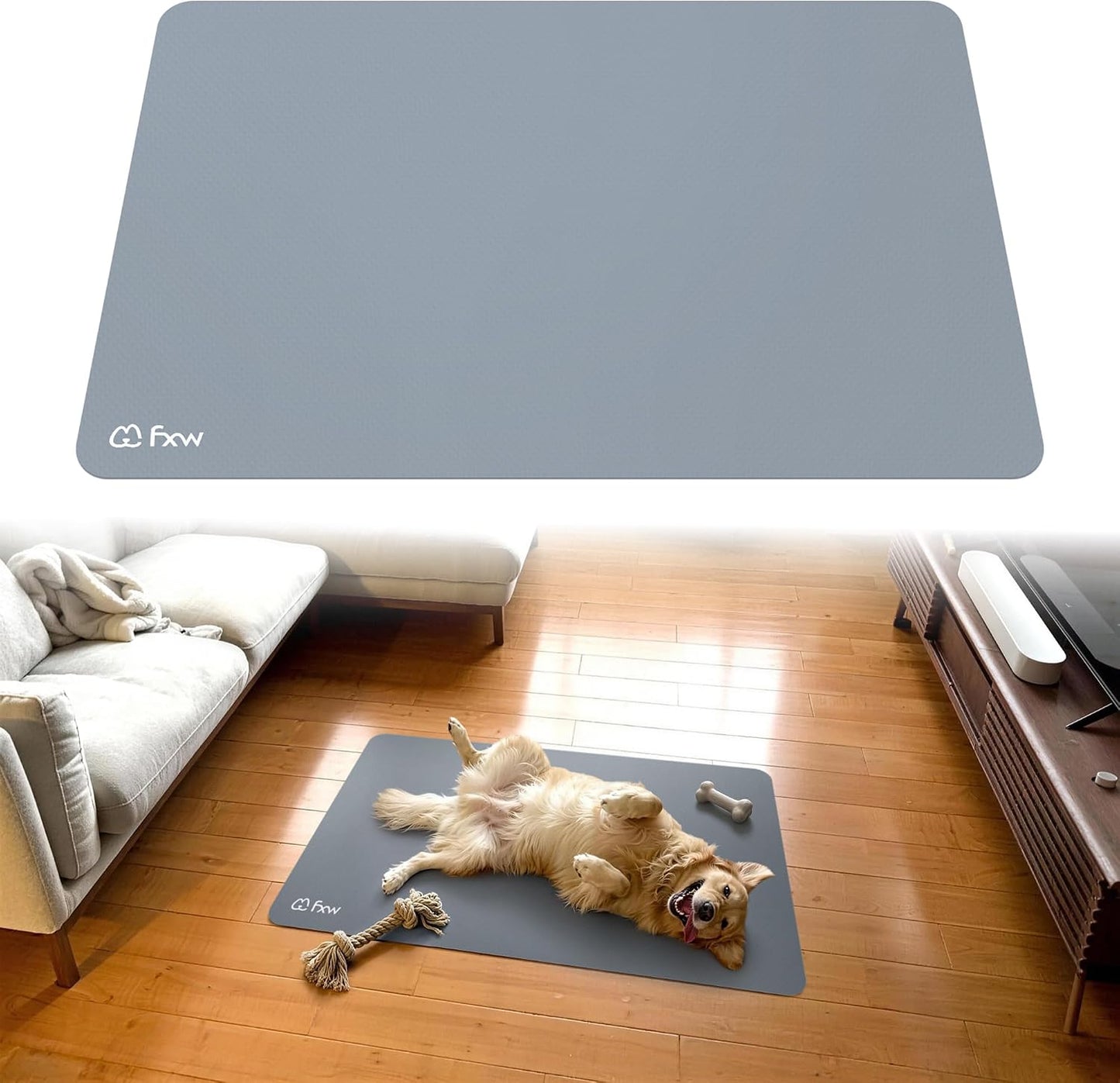 FXW ultra waterproof pet floor protector mat front view