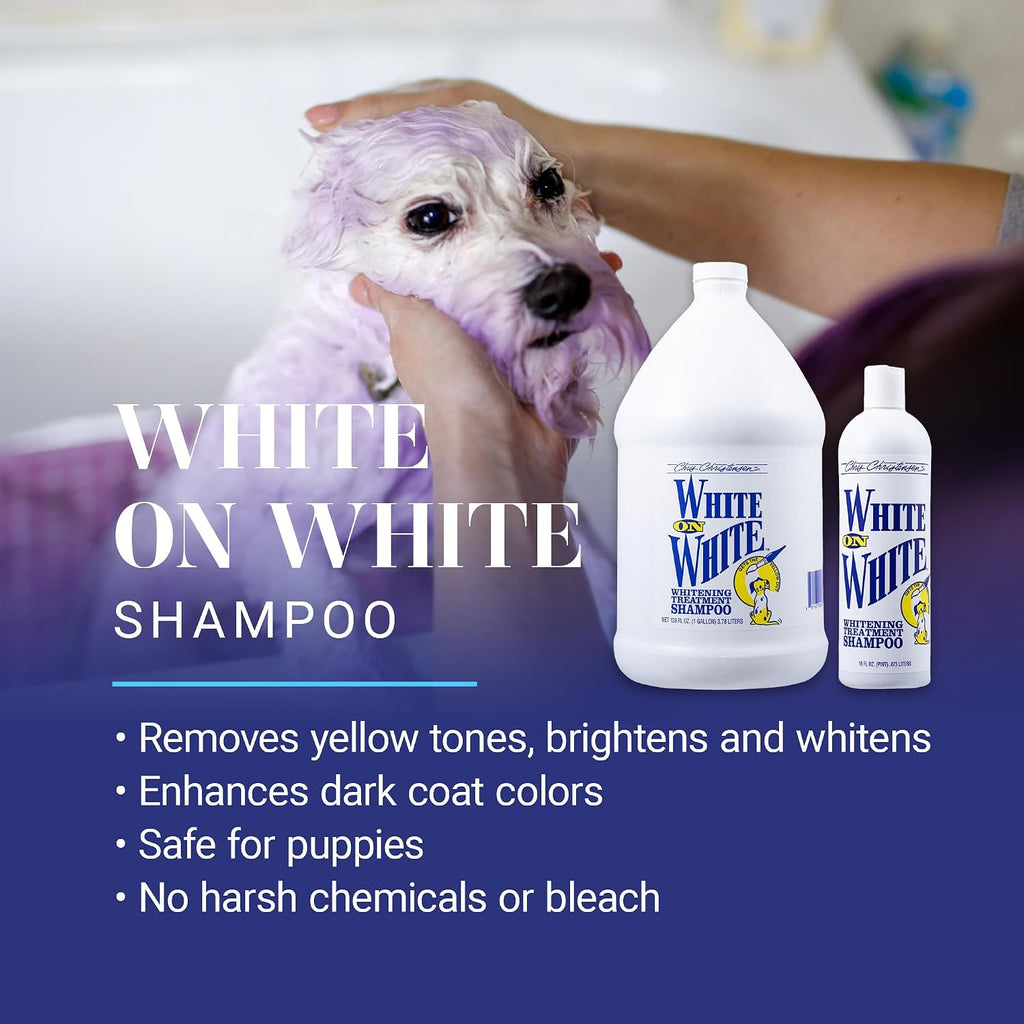 Chris Christensen whitening shampoo label details and instructions