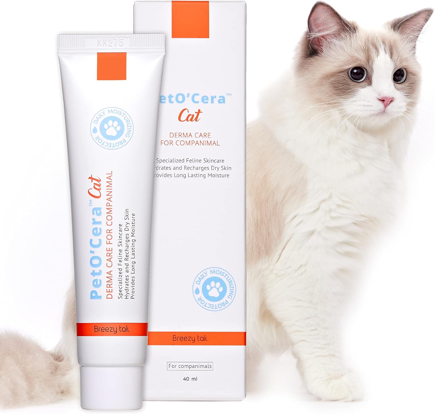 Soothing balm for cat hair loss and allergic skin reactions