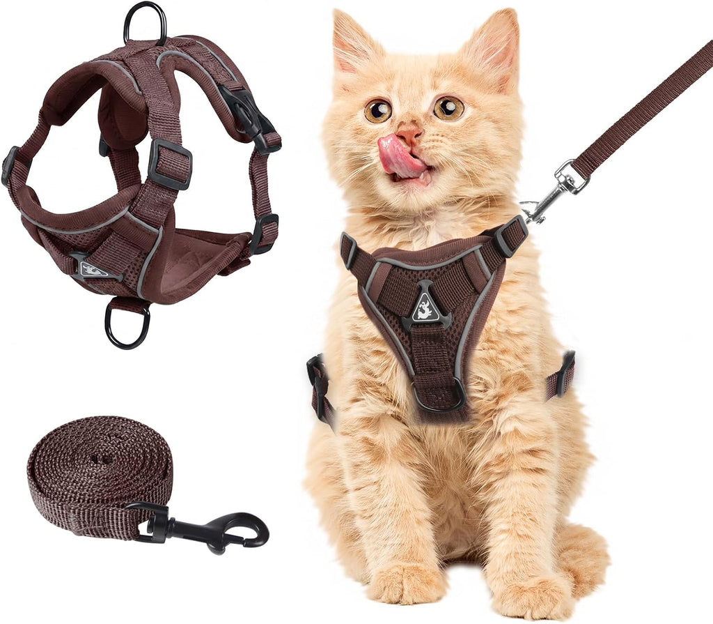 Wanheart cat Chest Harness and Leash, Anti-Escape Adjustable Soft mesh cat Leash and Chest Harness Set for All Types of Cats cat Vests (Grey, 11.02-16.5lb) - Image 15