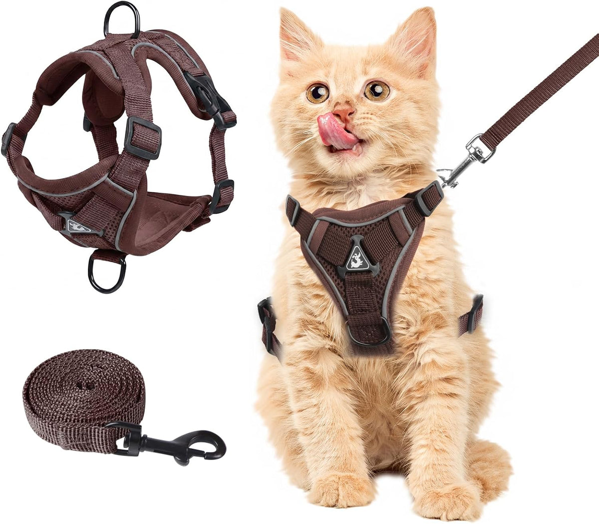 Wanheart cat Chest Harness and Leash, Anti-Escape Adjustable Soft mesh cat Leash and Chest Harness Set for All Types of Cats cat Vests (Grey, 11.02-16.5lb) - Image 15