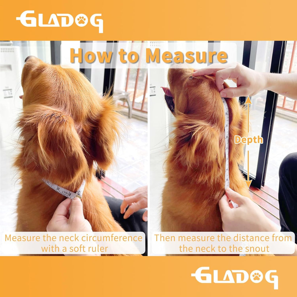 Comfortable Gladog protective pet collar preventing licking and biting.