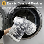 Machine washable dog bed mat showing the upgraded anti slip bottom