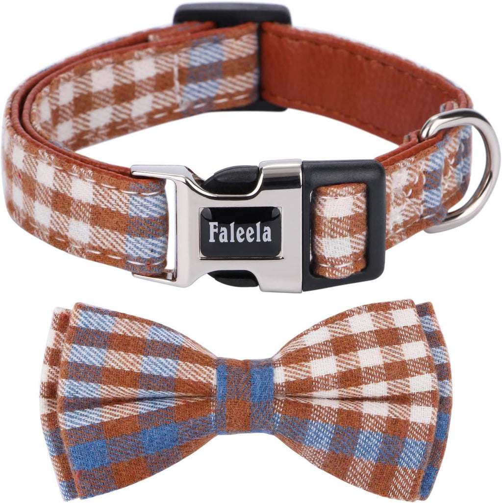 Faleela Soft &Comfy Bowtie Dog Collar,Detachable and Adjustable Bow Tie Collar,for Small Medium Large Pet (S, Beige) - Image 10